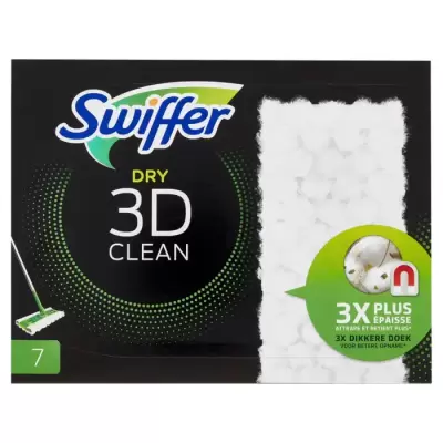 Swiffer Dry 3D Lavete de Captare a Prafului Clean pentru Matura Swiffer 7 Servetele Bax 12 buc.