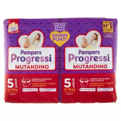 Pampers Scutece Chiloti Progressi Junior 12-18 kg Set/34 Bax 3 buc.