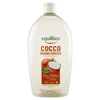 Equilibra Dus Spuma de Baie Cocos 1000 ml Bax 6 buc.
