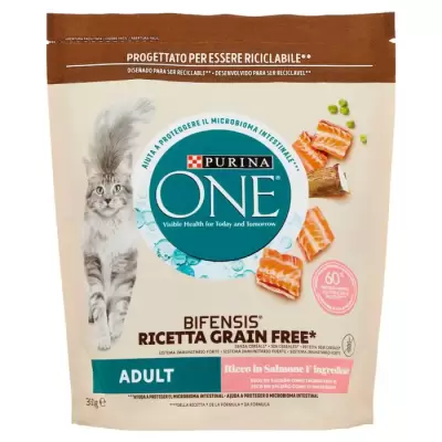 Purina One Bifensis Somon Adult fara cereale 350 g Bax 8 buc.