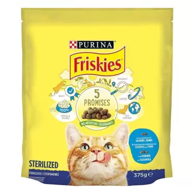 Friskies Hrana de Pisica Crock & Soft cu Somon si Legume 375 g Bax 12 buc.