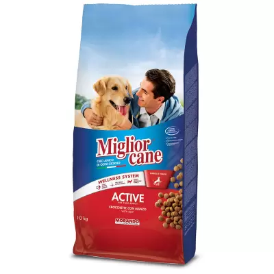 Miglior Cane Hrana Caine Crochete Active cu Carne de Vita 10 Kg Bax 1 buc.