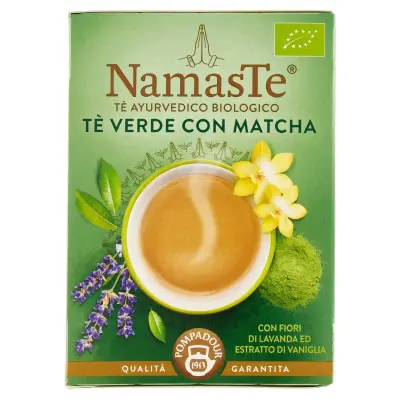 Namaste Pompadour Ceai Ayurvedic Organic Ceai Verde cu Matcha 15 x 1,8 g Bax 6 buc.