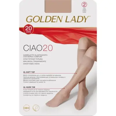 Golden Lady Ciorapi Genunchi Ciao 20 Caposcio 2 buc Bax 10 buc