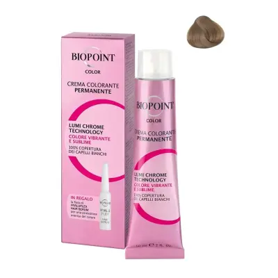 Biopoint Vopsea Par Crema Blond Deschis + FIola 60 ml N8  Bax 6 buc.