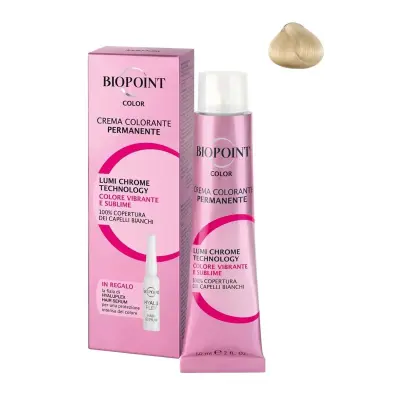 Biopoint Vopsea Par Crema Blond Platiniu + Fiola 60 ml N10 Bax 6 buc.