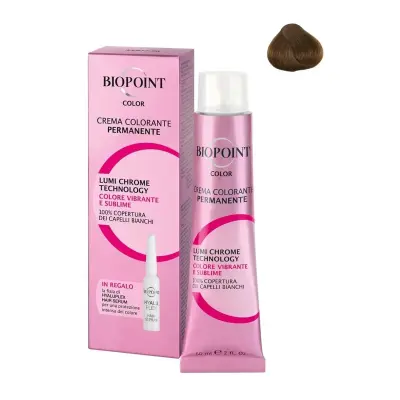 Biopoint Vopsea Par Crema Blond Mediu Auriu + Fiola 60 ml N7,3 Bax 6 buc.