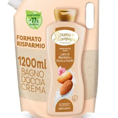 Spuma di Sampagna Spuma de Baie Migdale/Karite' Rezerva 1200 ml Bax 8 buc.