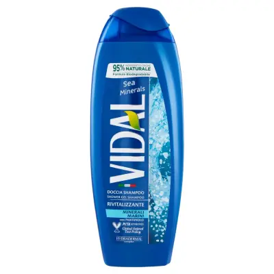 Vidal Gel de Dus/Sampon Revitalizant Minerale Marine 250 ml Bax 6 buc.