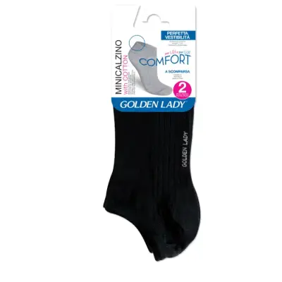 Golden Lady Unisex Mini Soseta Negru 40/43 Set/2 Bax 3 buc.