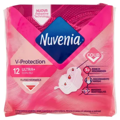 Nuvenia Ultra+ Prospetime & Protectie Tampoane Igienice cu Aripi 12buc Bax 12 buc.