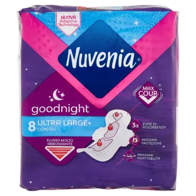 Nuvenia Ultra Large+ Night Pads with Wings 8buc Bax 16 buc.
