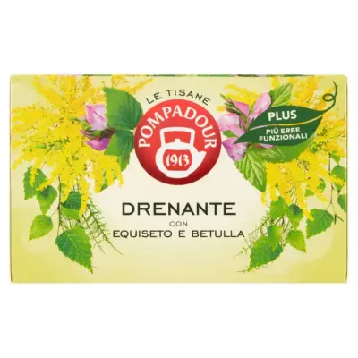 Pompadour Plus Ceai Drenant din Plante cu Coada-Calului si Mesteacan 18 Plicuri Bax 10 buc.