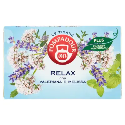 Pompadour Tisana Relax Plus cu Valeriana si Melissa 18 plicuri Bax 10 buc.