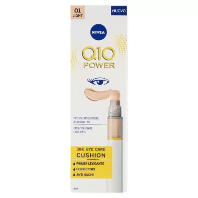 Nivea Tratament pentru conturul ochilor și cearcane Q10 Power 3in1 Eye Care Cushion 01 Light 4 ml Bax 6 buc