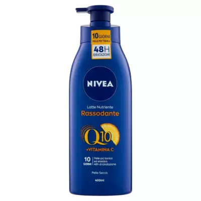 Nivea Lapte Hrănitor Q10 + Vitamina C ofera fermitate pentru pielea uscată 400 ml Bax 6 buc