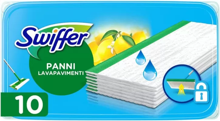 Swiffer Lavete Mop cu Detergent de Lamaie 10 Servetele Bax 12 buc.
