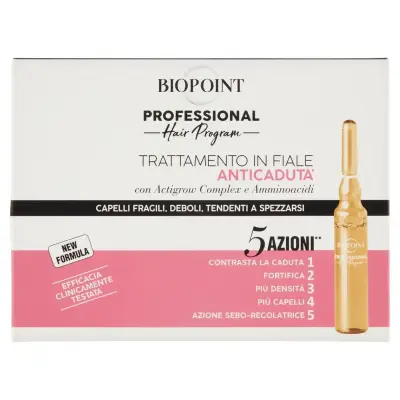 Biopoint Professional Hair Program Tratament in Fiole Anti-Caderea Parului 10 x 7ml baX 3 buc.
