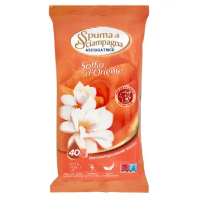 Spuma di Sciampagna Servetele pentru Uscator Rufe Soffio d'Oriente 40 x 4 g Bax 6 buc.