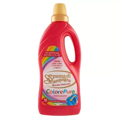 Spuma di Sciampagna Deterget Automat Lichid colrat delicat 1000 ml, Bax 12 buc.