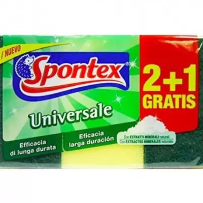 Spontex Universal Abrasive Sponge 2+1