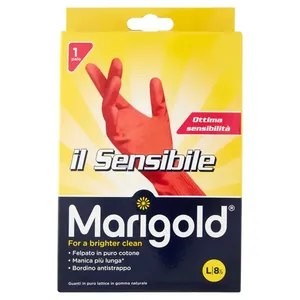 Marigold Manusi de Menaj Sensibil Marimea 8/9  Set/1 Bax 12 buc.
