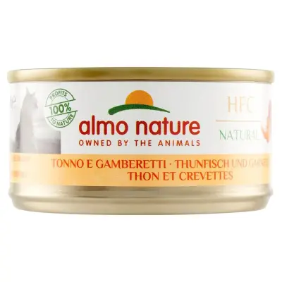 Almo Nature Hfc Hrana pentru Pisici Ton si Creveti 70g Bax 24 buc.
