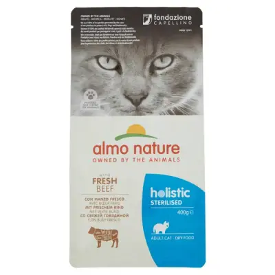 Almo Nature Hrana Pisica Adulta Sterilizata cu Carne de Vita Proaspata 400 g Bax 6 buc.