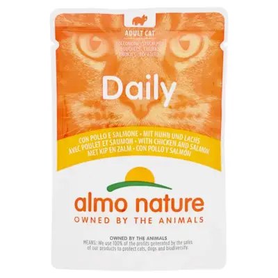 Almo Nature Hrană Pisici cu Pui si Somon 70 g Bax 30 buc.
