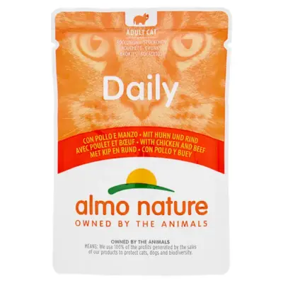 Almo Nature Hrana Pisica cu Pui si Vita 70 g Bax 30 buc.