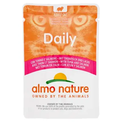 Almo Nature Hrana Pisica cu Ton si Somon 70 g Bax 30 buc.