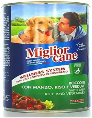 Miglior Cane Hrana pentru Caini Bucati cu Pui/Orez/Legume 1250 kg Bax 12 buc.