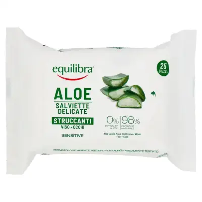 Equilibra Servetele Demachiante Delicate cu Aloe Set/25 Bax 8 buc.