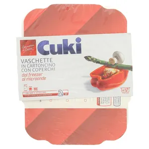 Cuki Contenitor Recipiet Cu Capac Congelator, Micrunde 4 Compartimente Bax 24 buc