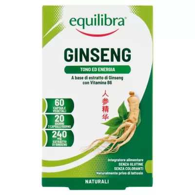 Equilibra Ginseng Tono ed Energia 60 capsule, Bax 9 buc