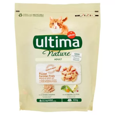 Ultima Cat Nature Adult cu Pui Proaspăt Natural 400g Bax 8 buc
