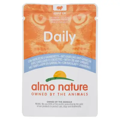 Almo Nature Hrana Pisica cu Cod si Creveti 70 g Bax 30 buc.