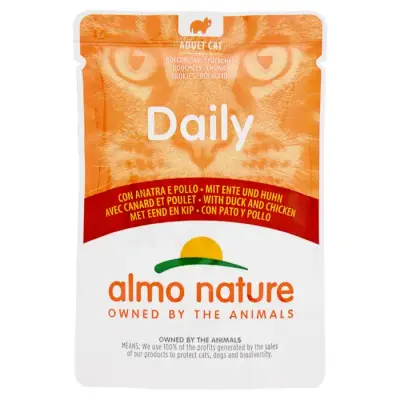 Almo Nature Hrana Pisica cu cu Rata si Pui 70 g Bax 30 buc.