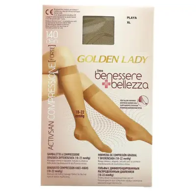 Golden Lady Ciorapi Genunchi Benessere & Bellezza 140 Den PLAYA XL, Bax 6 buc