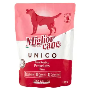 Miglior Cane Patè cu Sunca Rustica pentru Caini Adulți> 10kg Marime Medie 300g Bax 12 buc.