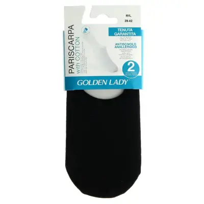 Golden Lady Sosete Pariscarpa Invisibili Negru Bombac 39/42 Set/2 Bax 5 buc.