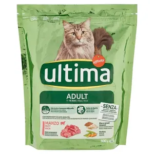 Ultima Hrana Pisici Adulti 1-10 ani Carne de vita 800 gr Bax 8 buc
