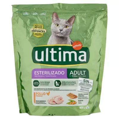 Ultima Hrana Sterilizata Pisici cu Pui 800 gr Bax 8 buc